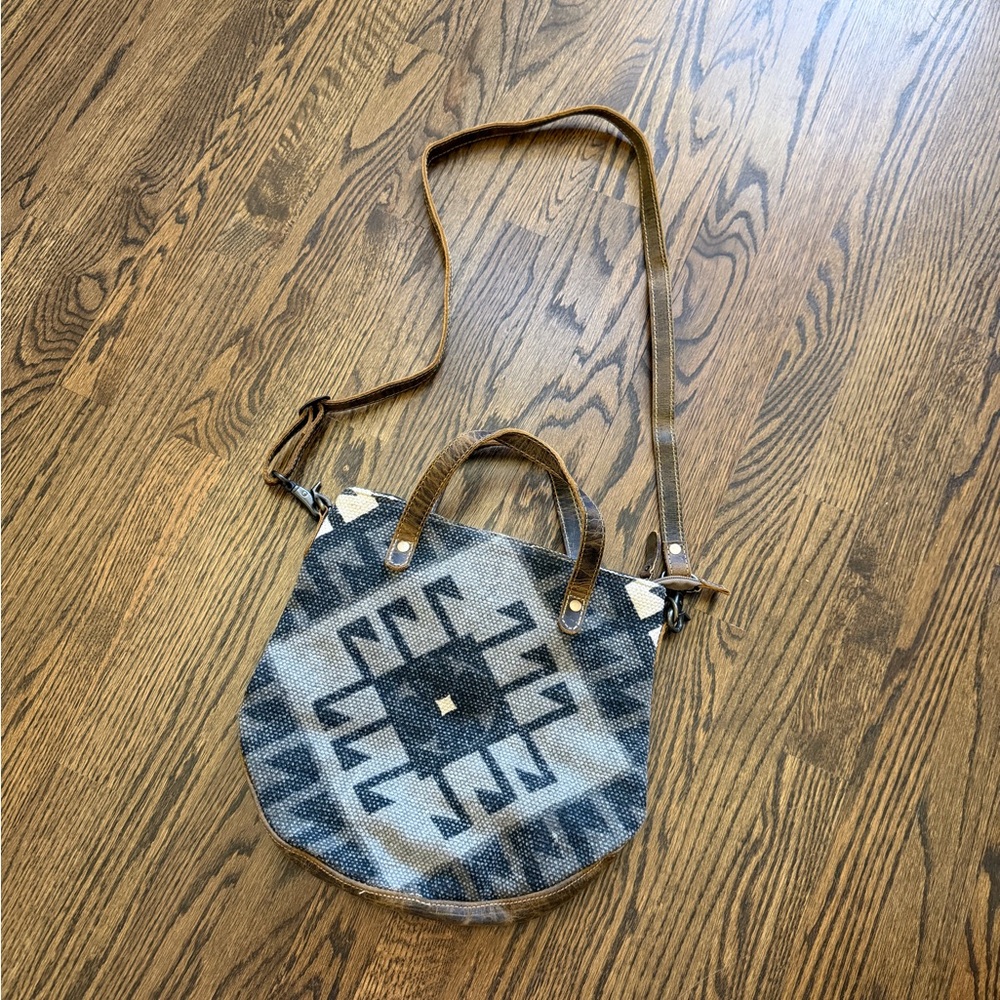 Handcrafted Aztec Pattern Crossbody Tote -Myra bag  BOHO